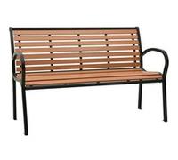 vidaXL Tuinbank 116 cm staal en HKC zwart en bruin319579 Noir G