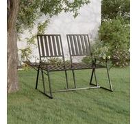 Vidaxl Banc De Jardin 2 Places 165 Cm Noir Acier Noir