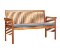 vidaXL Tuinbank 3-zits met kussen 150 cm massief acaciahout45973 G