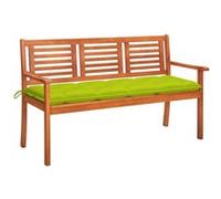 Tuinbank 3-zits met kussen 150 cm massief eucalyptushout3061022