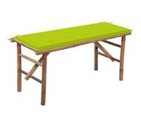 vidaXL Tuinbank inklapbaar met kussen 118 cm bamboe3063860 G