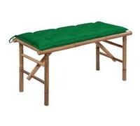 vidaXL Tuinbank inklapbaar met kussen 118 cm bamboe3063869 G