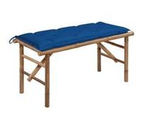 vidaXL Tuinbank inklapbaar met kussen 118 cm bamboe3063874 G