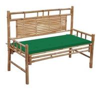 Vidaxl Banc De Jardin Avec Coussin 120 Cm Bambou