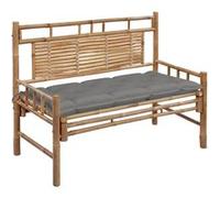 vidaXL Tuinbank met kussen 120 cm bamboe3063892 G
