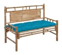 vidaXL Banc de jardin avec coussin 120 cm Bambou
