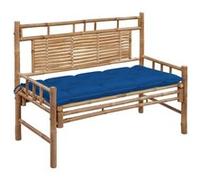 Tuinbank met kussen 120 cm bamboe3063901