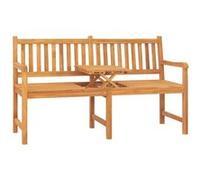 Bois de Teck Massif Banc de Jardin 3 Places avec Table 150 cm Patio vidaXL