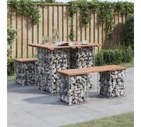 Vidaxl Banc De Jardin Design Gabion 100x70x72cm Bois Massif De Douglas