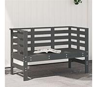 Vidaxl Banc De Jardin Gris 111,5x53x71 Cm Bois Massif De Pin