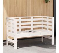 Vidaxl Banc De Jardin Blanc 111,5x53x71 Cm Bois Massif De Pin