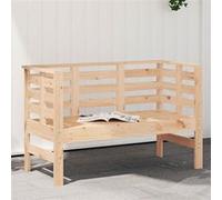 vidaXL Banc de Jardin, Siège avec Accoudoirs et Dossier, Fauteuil de Patio, Meuble de Arrière-cour Pelouse Extérieur, Bois Massif de Pin 825135 Bois