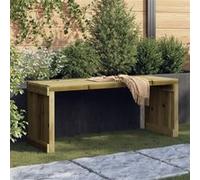 vidaXL Banc de Jardin Extensible, Siège, Chaise, Meuble de Patio Terrasse Arrière-Cour Pelouse, Moderne, Marron Bois de Pin Imprégné