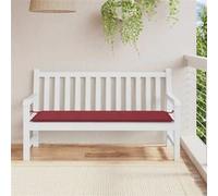 vidaXL Coussin de banc de jardin rouge bordeaux 150x50x3 cm