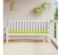 Coussin de Banc de Jardin, Coussin de Siège de Salon, Coussin de Meuble de Terrasse, Coussin d'Assise Extérieur, Vert Brillant 200x50x3cm Tissu