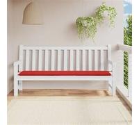 Coussin de Banc de Jardin, Coussin de Siège de Salon, Coussin de Meuble de Terrasse, Coussin d'Assise Extérieur, Rouge 200x50x3 cm Tissu Oxford