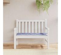 vidaXL Coussin de Banc de Jardin, Galette de Chaise Antidérapante, Décoration Terrasse Patio Salle de Séjour, Rayures Bleues et Blanches 100x50x4cm