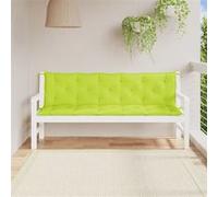 Vidaxl Coussins De Banc De Jardin 2 Pcs Vert Vif Tissu Oxford