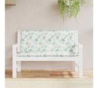 Vidaxl Coussins De Banc De Jardin Lot De 2 Motif De Feuilles Tissu