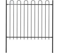 vidaXL Tuinhek met ronde bovenkant 1,8 m staal zwart144932 G