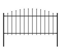 vidaXL Clôture de Jardin à Dessus en Lance Panneaux de Clôture Décorative Barrière de Jardin Patio Ferme Extérieur Maison 144940