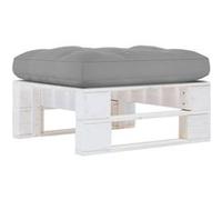 vidaXL Pouf palette de jardin – Bois de pin imprégné de blanc