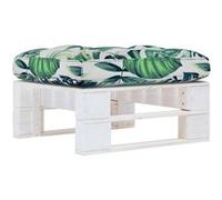 Vidaxl Pouf Palette De Jardin Bois De Pin Impr¿¿Gn¿¿ De Blanc Blanc