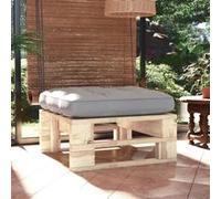 Pouf Palette De Jardin Bois De Pin Imprégné Vidaxl Gris