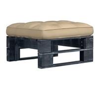 vidaXL Tuinhocker pallet zwart geÃ¯mpregneerd grenenhout3066436 G