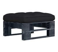 vidaXL Tuinhocker pallet zwart geÃ¯mpregneerd grenenhout3066440 G