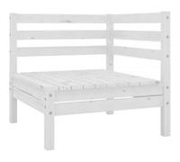 Vidaxl Canapé D'angle De Jardin Blanc Bois De Pin Massif