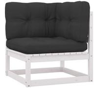 Tuinhoekbank met antracietkleurige kussens massief grenenhout805716