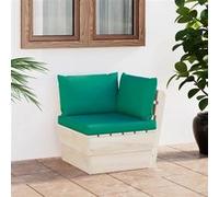 Tuinhoekbank met kussens pallet geïmpregneerd vurenhout3063353