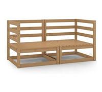 vidaXL Tuinhoekbanken 2 st massief grenenhout honingbruin 805678 G