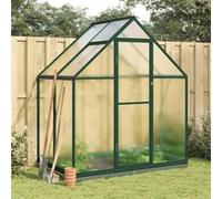 vidaXL Serre avec cadre de base vert 169x114x202 cm aluminium