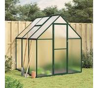 Tuinkas met basisframe 169x169x195 cm aluminium groen4005829