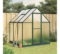 Tuinkas met basisframe 169x169x202 cm aluminium groen4005832