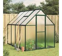 vidaXL Serre 224x169x195 cm aluminium - cadre de base vert