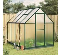Tuinkas met basisframe 224x169x202 cm aluminium groen3266324