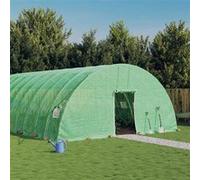 vidaXL Tuinkas met stalen frame 120 m² 20x6x2,85 m groen3188113 Vert G