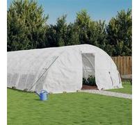 Vidaxl Serre Avec Cadre En Acier Blanc 120 M² 24x5x2,3 M