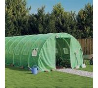 vidaXL Tuinkas met stalen frame 42 mÂ² 14x3x2 m groen3188044 Vert G