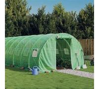 vidaXL Tuinkas met stalen frame 54 mÂ² 18x3x2 m groen3188046 Vert G