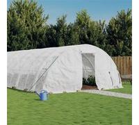 vidaXL Tuinkas met stalen frame 60 mÂ² 12x5x2,3 m wit3188098 Blanc G