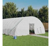 Vidaxl Serre Avec Cadre En Acier Blanc 84 M² 14x6x2,85 M
