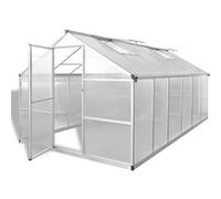 vidaXL Serre renforcée en aluminium avec cadre de base 9,025 m² 41320