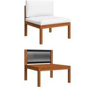 Salon de Jardin Meuble Patio Terrasse Extérieur Bois Solide d'Acacia vidaXL