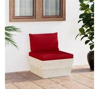 Vidaxl Canapé Central Palette De Jardin Avec Coussins Épicéa Imprégné