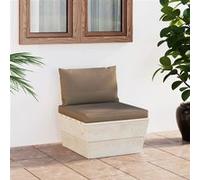 vidaXL Tuinmiddenbank met kussens pallet geïmpregneerd vurenhout3063368 G