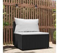 Salon de jardin 3 pcs avec coussins Noir Résine tressée vidaXL